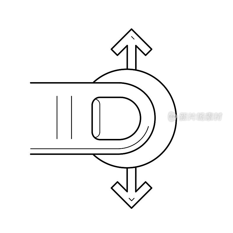 One-finger drag line icon